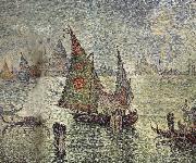 Paul Signac Green Sailboat oil painting on canvas